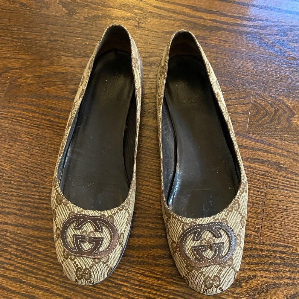 Gucci Canvas Ballet Flats IT 38.5 US 8.5